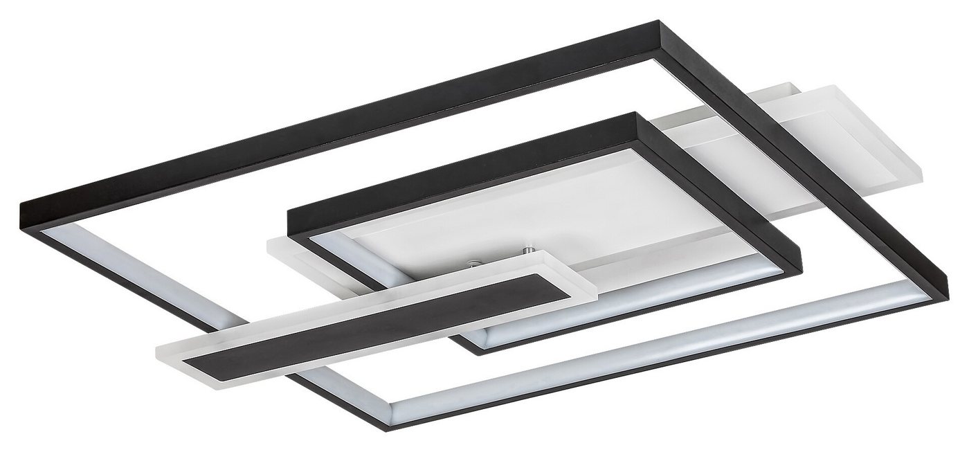 Rabalux LED Deckenleuchte "Herkules" Metall, schwarz, Aufbau, 50W, neutralweiß, 2700lm, 4000K, mit Leuchtmittel, neutralweiß von Rabalux