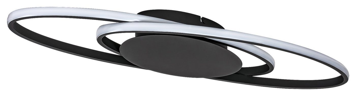 Rabalux LED Deckenleuchte Vesta" Aluminium, schwarz, 50W, warmweiß, 1900lm, 3000K, L275mm, mit Leuchtmittel, warmweiß" von Rabalux