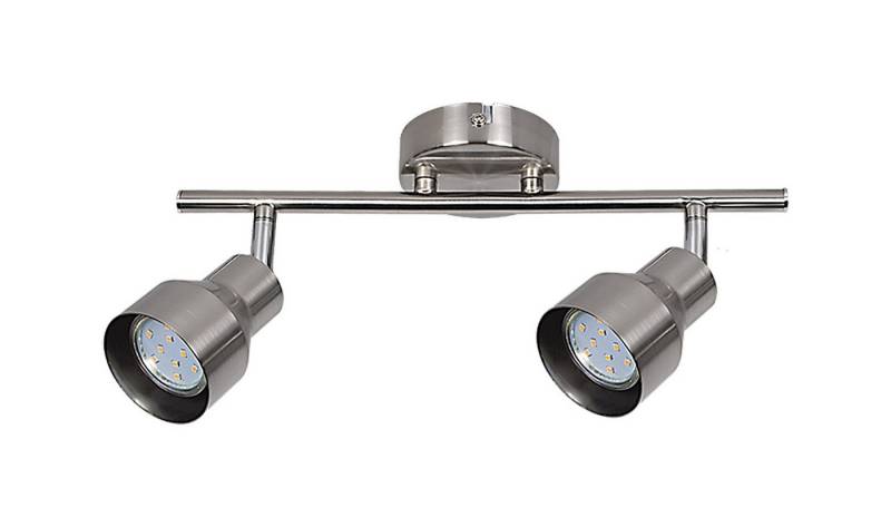 Rabalux LED Deckenspots "Blake" 2-flammig, Metall, silber, GU10, L145mm Rabalux LED Deckenspots "Blake" 2-flammig, Metall, silber, GU10, L145mm von Rabalux
