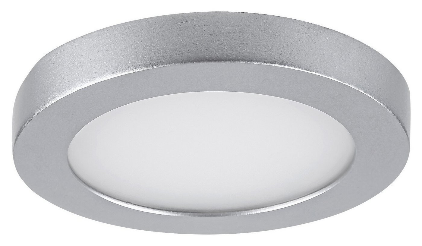 Rabalux LED Deckenspots Coco" Kunststoff, silber, rund, Einbau, 3W, neutralweiß, 230lm, ø85mm, mit Leuchtmittel wassergeschützt, neutralweiß" von Rabalux