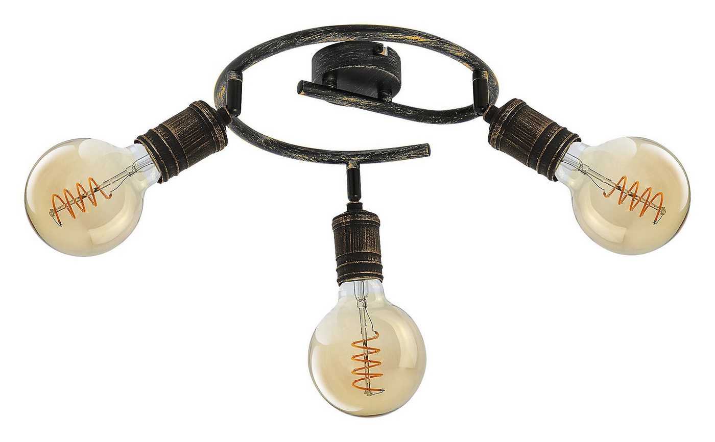 Rabalux LED Deckenspots Fidel" 3-flammig, Metall, gold, rund, E27, ø330mm" von Rabalux