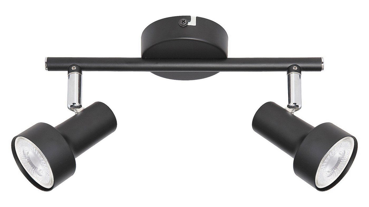 Rabalux LED Deckenspots "Konrad" 2-flammig, Metall, schwarz, GU10, B260mm von Rabalux