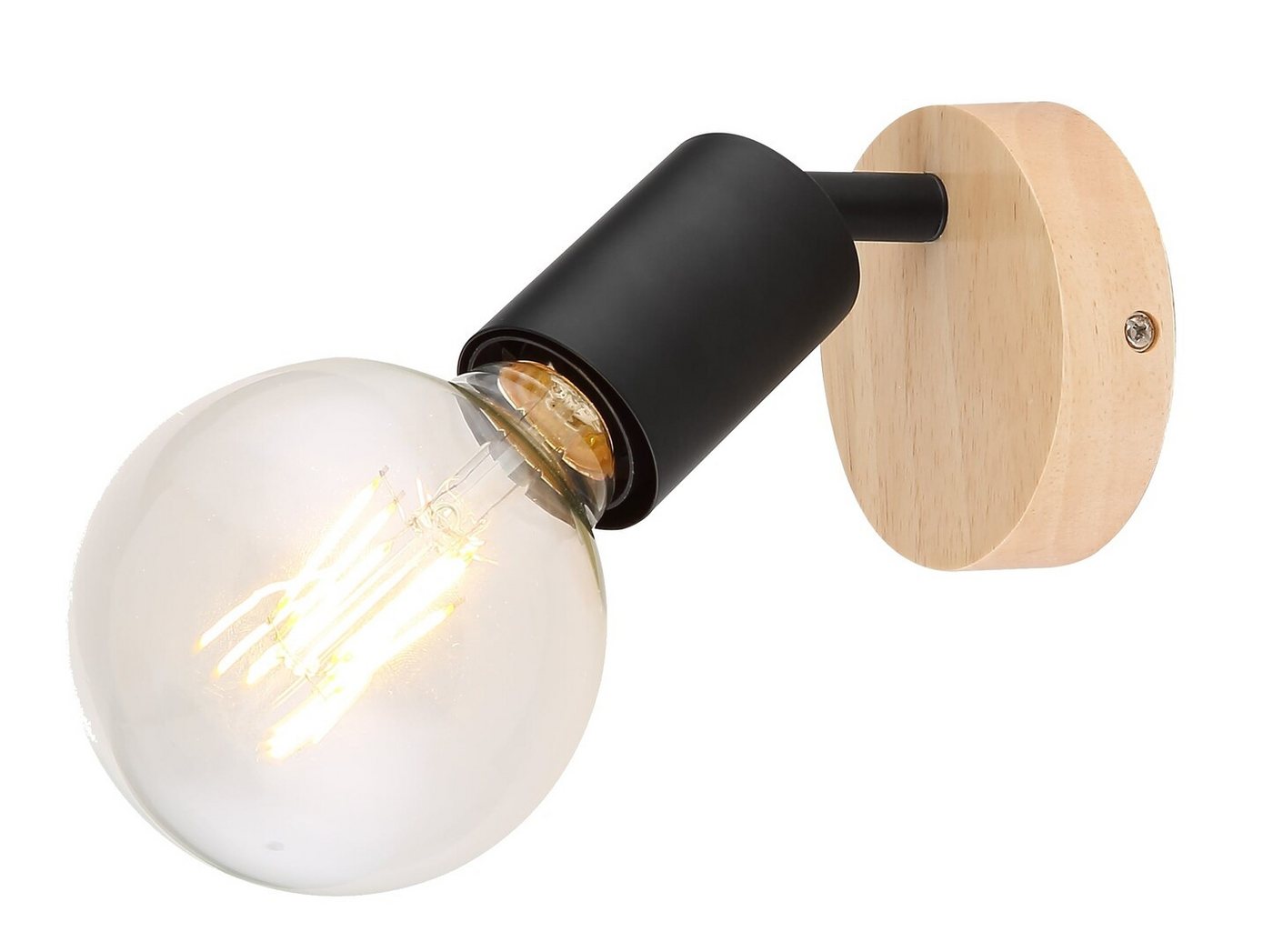 Rabalux LED Deckenspots "Pablo" Holz, schwarz, E27, L95mm von Rabalux