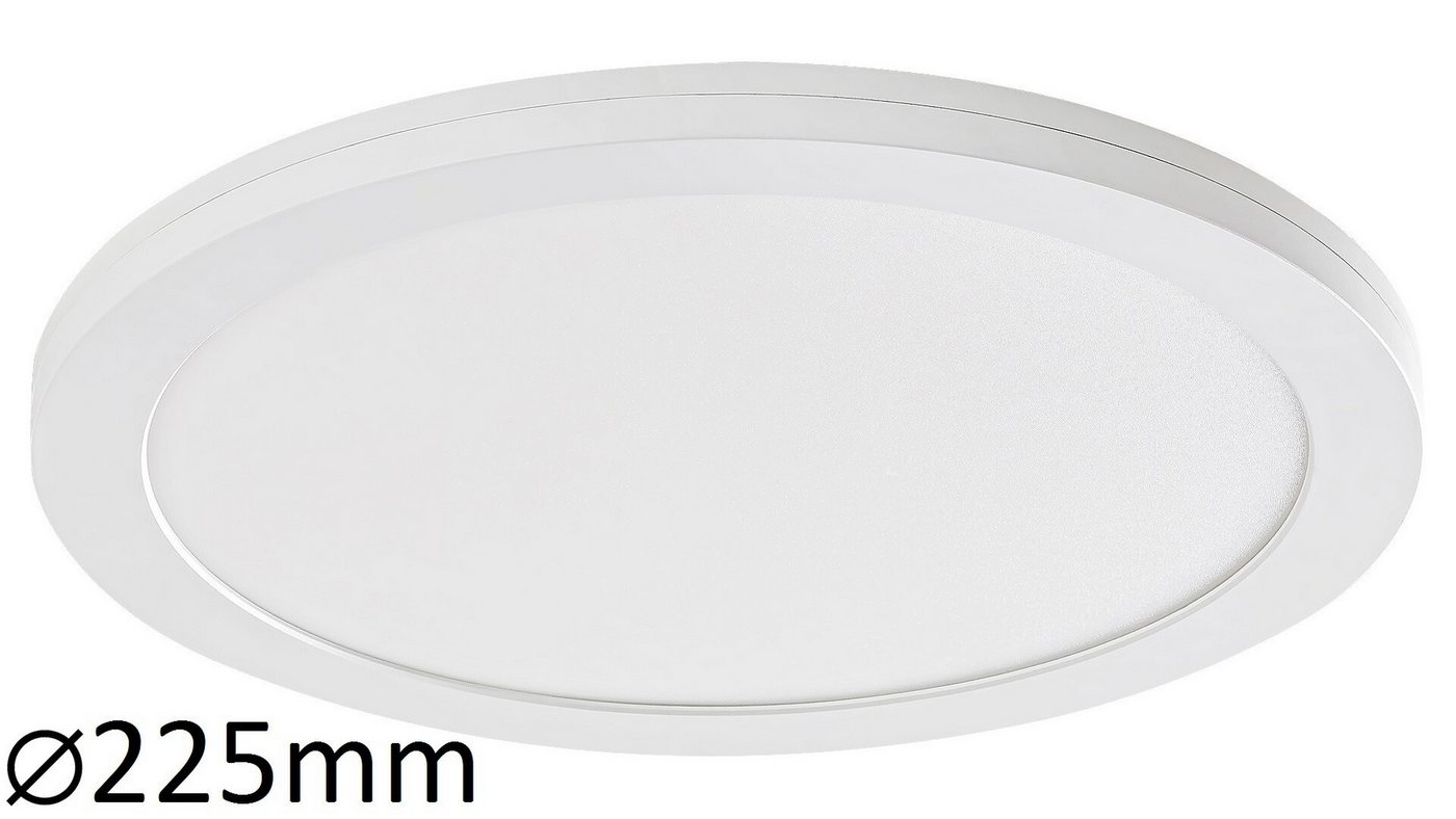 Rabalux LED Deckenspots Sonnet" Metall, weiß, rund, 18W, neutralweiß, 1880lm, ø225mm, mit Leuchtmittel, neutralweiß" von Rabalux