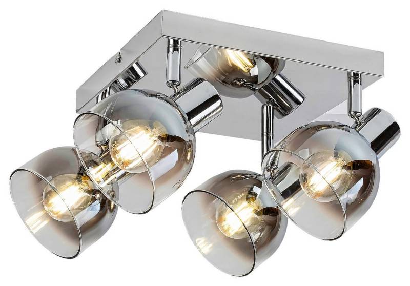 Rabalux LED Deckenspots "Tarien" 4-flammig, Metall, schwarz, E14, 220x220mm von Rabalux