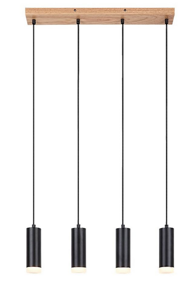Rabalux LED Deckenspots Toras" 4-flammig, Holz, schwarz, rund, GU10, ø60mm" von Rabalux