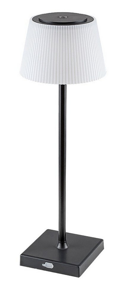 Rabalux LED Tischleuchte Taena" Metall, schwarz, rund, 4W, 200lm, IP44, ø130mm, dimmbar mit Leuchtmittel wassergeschützt Dimmart: mit Berührungsschalter" von Rabalux