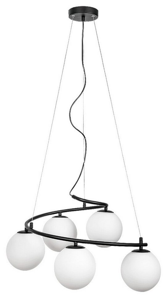 Rabalux Pendelleuchte "Aslan" 5-flammig, Metall, weiß, Kugel+rund, E14, ø560mm von Rabalux