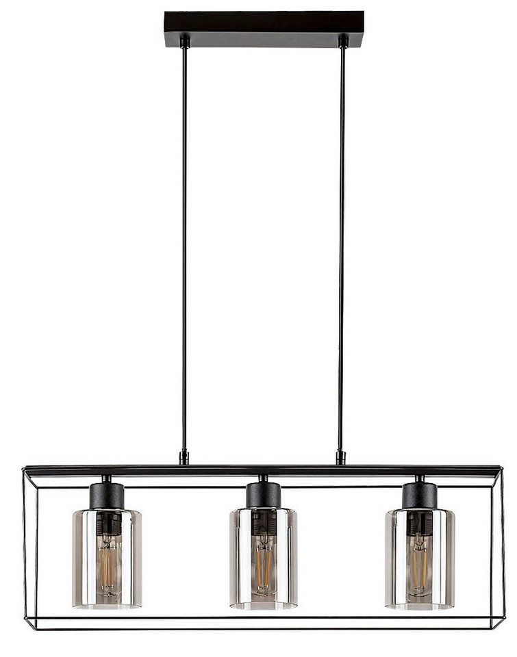 Rabalux Pendelleuchte "Chadwick" 3-flammig, Metall, schwarz, E27, L190mm von Rabalux