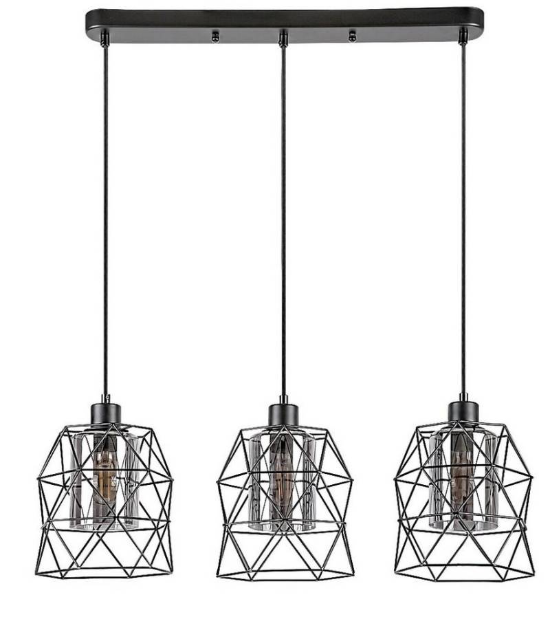 Rabalux Pendelleuchte "Emrys" 3-flammig, Metall, grau, rund, E27, ø200mm von Rabalux