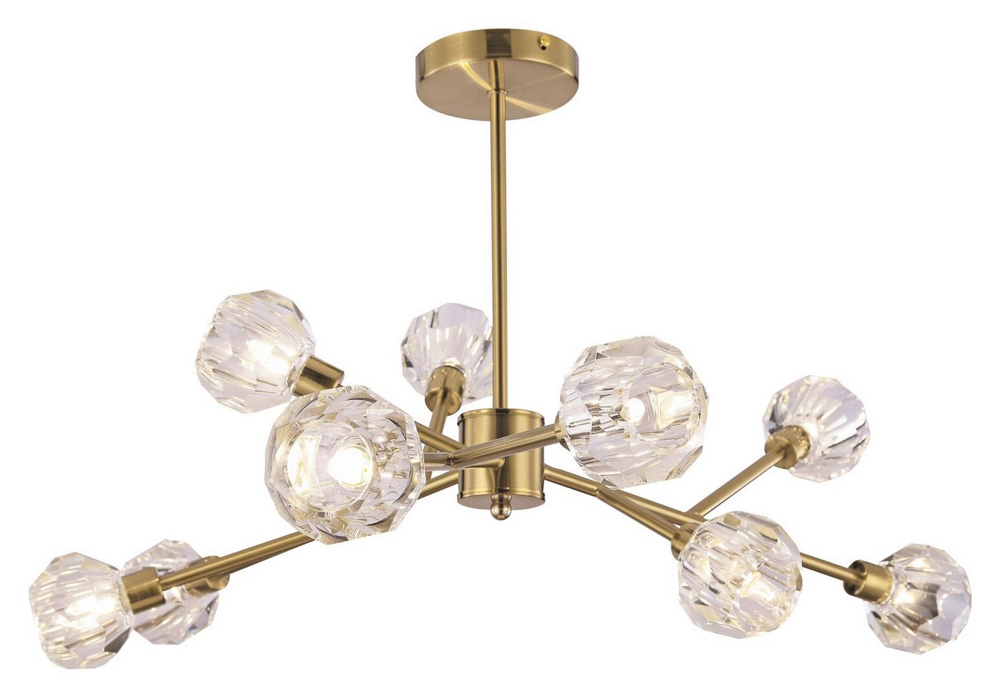 Rabalux Pendelleuchte "Kassia" 9-flammig, Metall, gold, rund, G9, ø615mm von Rabalux