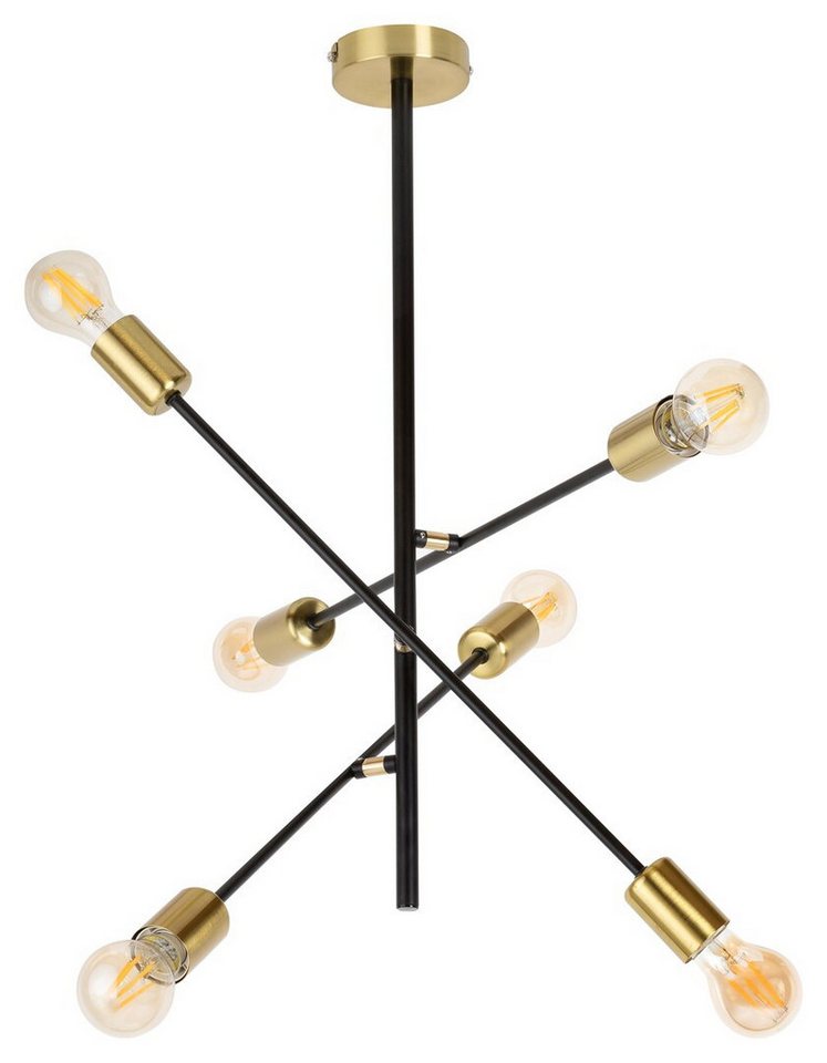 Rabalux Pendelleuchte "Lanny" 6-flammig, Metall, schwarz, rund, E27, ø560mm von Rabalux