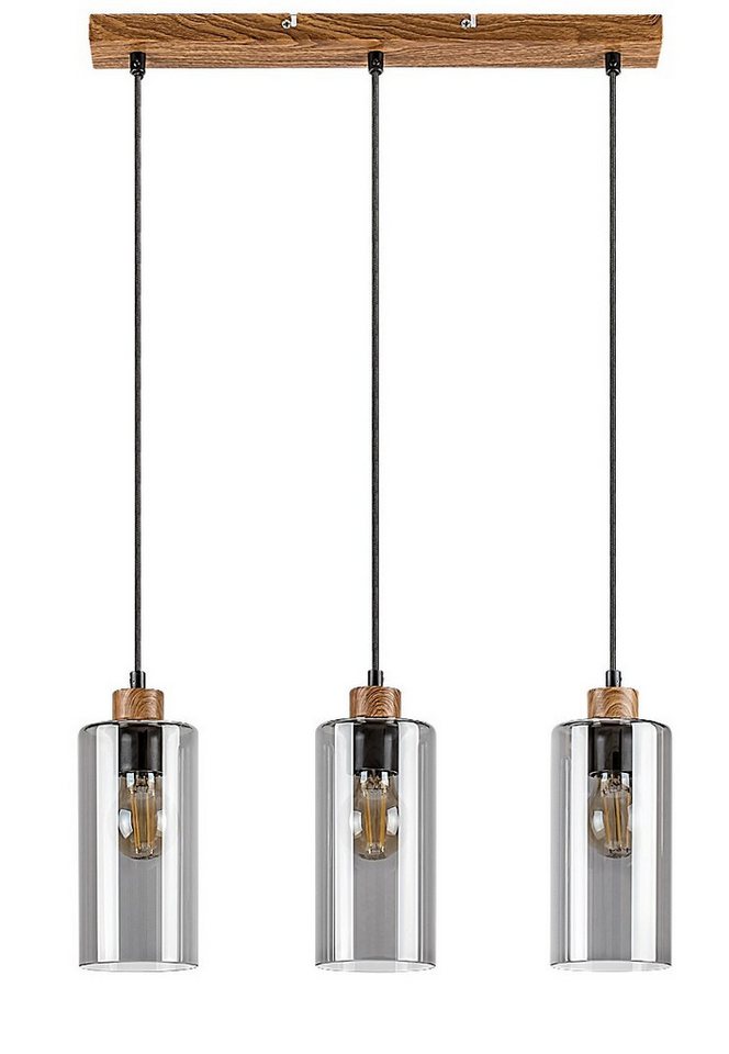 Rabalux Pendelleuchte "Tanno" 3-flammig, Metall, braun, rund, E27, ø100mm von Rabalux