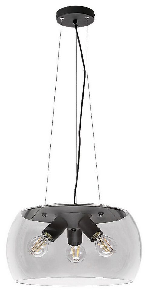 Rabalux Pendelleuchte "Ursula" 3-flammig, Metall, schwarz, rund, E27, ø400mm von Rabalux