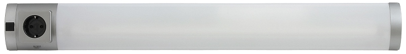 Rabalux Soft Unterbauleuchte 1x G13 T8 silber 730mm mit Steckdose von Rabalux