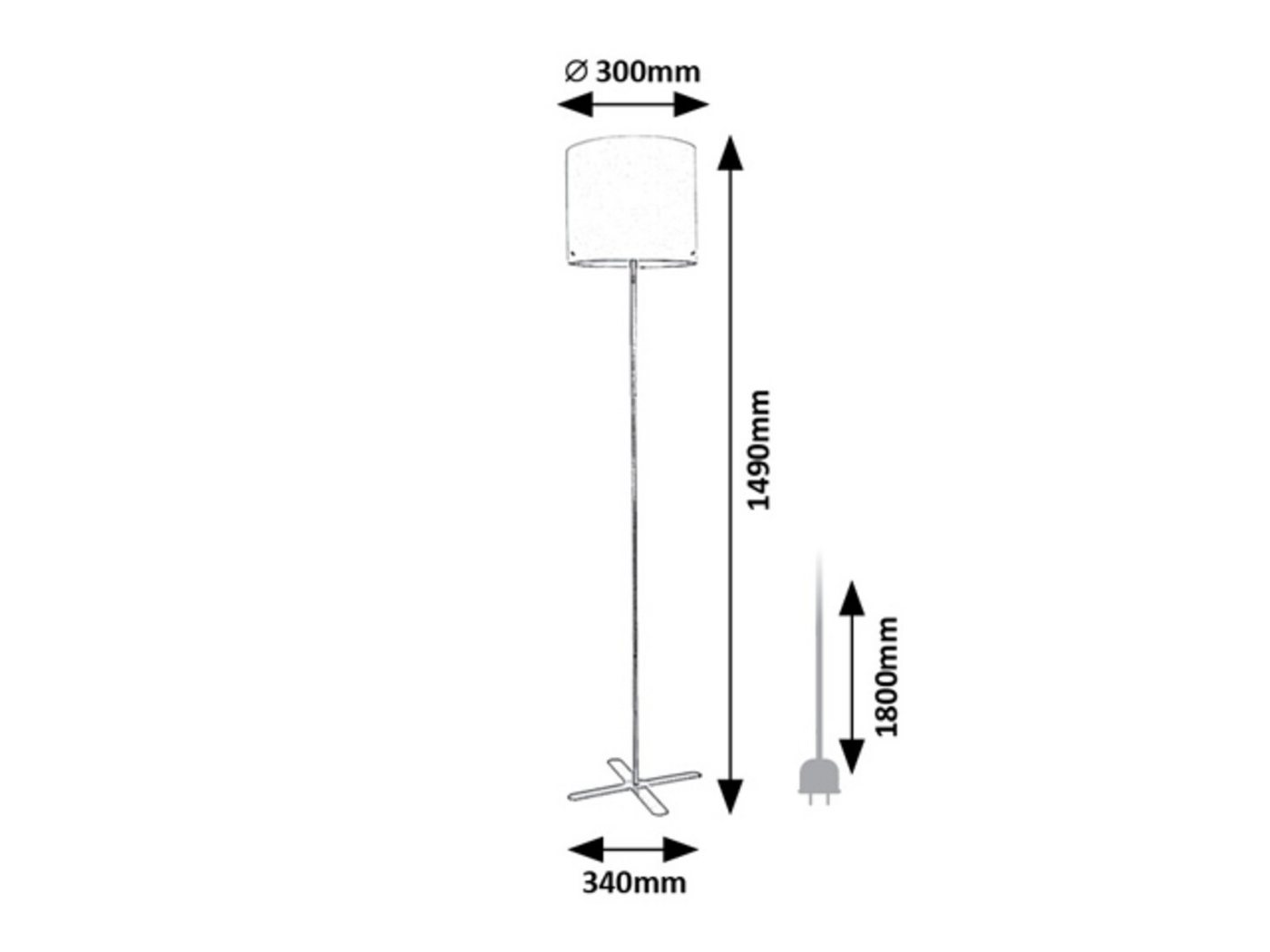 Rabalux Stehlampe Izander rund, modern, ø30cm von Rabalux