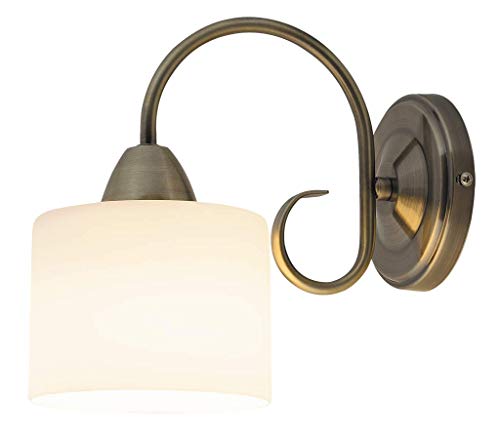 Wandleuchte Edith aus Metall Glas bronzefarben Ø13cm L:24cm B:13cm H:21cm von rabalux