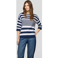Rabe Rundhalspullover mit Streifen Muster von Rabe