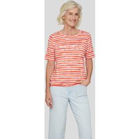 Rabe Rundhalsshirt, im Streifen-Look und mit Nieten-Details von Rabe