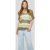 Rabe Strickpullover Halbarm mit Colorblocking-Streifen und im Häkel-Look Rabe Strickpullover Halbarm mit Colorblocking-Streifen und im Häkel-Look von Rabe