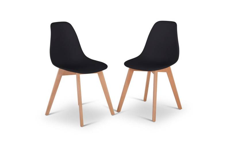 Raburg Esszimmerstuhl Schalenstuhl, Küchenstuhl im Set, Lino (2er-Set), Kunststoff & Buche, bis 110 kg von Raburg