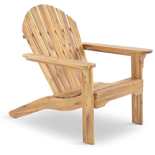 Raburg Gartensessel Adria Premium - Akazie Hartholz, Natur - geölter XXL Design-Gartenstuhl Canadian Adirondack Deck-Chair/Hamburger Alsterstuhl von Raburg
