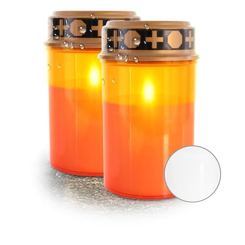 Raburg LED-Grabkerzen 2er-Set mit Flackereffekt – wetterfeste LED-Grablichter mit 6 Monate Leuchtdauer, 10.000 h Lebensdauer, batteriebetrieben – Grablampe für Außen Rot Raburg LED-Grabkerzen 2er-Set mit Flackereffekt – wetterfeste LED-Grablichter mit 6 Monate Leuchtdauer, 10.000 h Lebensdauer, batteriebetrieben – Grablampe für Außen Rot von Raburg