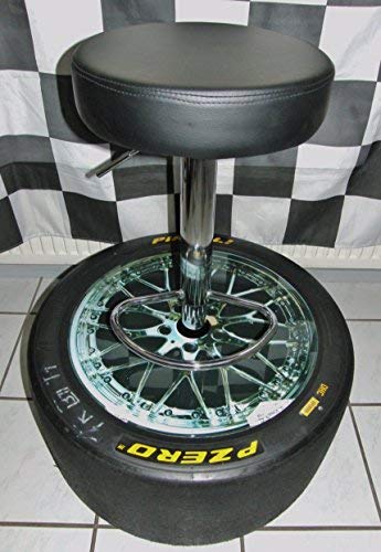 Racing-Desing Barhocker mit Rennslick org. aus GT 3, DTM Formel... Motorsport Geschenk, von Race Tire Art