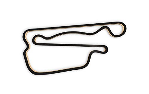 Racetrackart RTA-10003-BK-46 Rennstreckenkontur des Adams Motorsports Park Optional Course-Schwarz, 46 cm Breite, Spurbreite 1,3 cm, Holz, 45 x 46 x 2.1 cm von Racetrackart