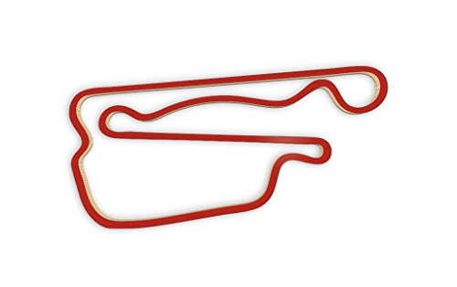 Racetrackart RTA-10003-RD-46 Rennstreckenkontur des Adams Motorsports Park Optional Course-Rot, 46 cm Breite, Spurbreite 1,3 cm, Holz, 45 x 46 x 2.1 cm von Racetrackart