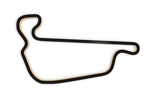 Racetrackart RTA-10004-BK-46 Rennstreckenkontur des Adams Motorsports Park Standard Course-Schwarz, 46 cm Breite, Spurbreite 1,3 cm, Holz, 45 x 46 x 2.1 cm von Racetrackart