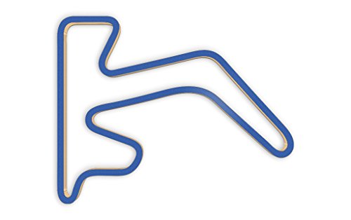 Racetrackart RTA-10012-BL-46 Rennstreckenkontur des Aiginio Alastaro Rennstrecke-Blau, 46 cm Breite, Spurbreite 1,3 cm, Holz, 45 x 46 x 2.1 cm von Racetrackart