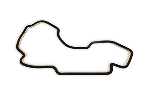 Racetrackart RTA-10014-BK-23 Rennstreckenkontur des Albert Park Melbourne-Schwarz, 23 cm Breite, Spurbreite 9mm, Holz, 23 x 23 x 0.9 cm von Racetrackart