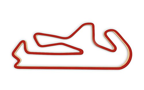 Racetrackart RTA-10016-RD-46 Rennstreckenkontur des Algarve International Circuit-Rot, 46 cm Breite, Spurbreite 1,3 cm, Holz, 45 x 46 x 2.1 cm von Racetrackart