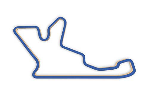 Racetrackart RTA-10018-BL-23 Rennstreckenkontur des Almeria Circuit-Blau, 23 cm Breite, Spurbreite 9mm, Holz, 23 x 23 x 0.9 cm von Racetrackart