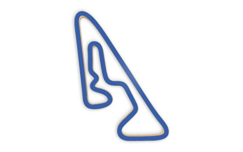 Racetrackart RTA-10027-BL-46 Rennstreckenkontur des Apex Racing Kart Track-Blau, 46 cm Breite, Spurbreite 1,3 cm, Holz, 45 x 46 x 2.1 cm von Racetrackart