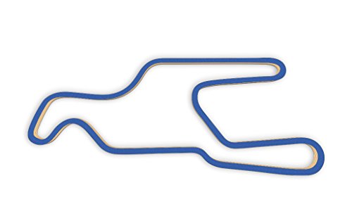 Racetrackart RTA-10028-BL-46 Rennstreckenkontur des Arctic Circle Raceway-Blau, 46 cm Breite, Spurbreite 1,3 cm, Holz, 45 x 46 x 2.1 cm von Racetrackart