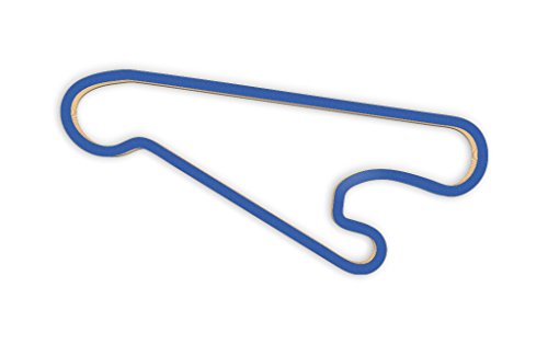 Racetrackart RTA-10033-BL-46 Rennstreckenkontur des Arroyo Seco Raceway 1.1-Blau, 46 cm Breite, Spurbreite 1,3 cm, Holz, 45 x 46 x 2.1 cm von Racetrackart