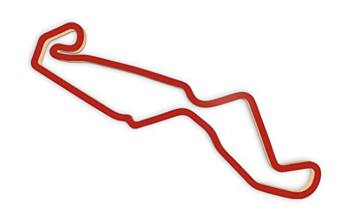 Racetrackart RTA-10037-RD-46 Rennstreckenkontur des Assen TT Circuit-Rot, 46 cm Breite, Spurbreite 1,3 cm, Holz, 45 x 46 x 2.1 cm von Racetrackart