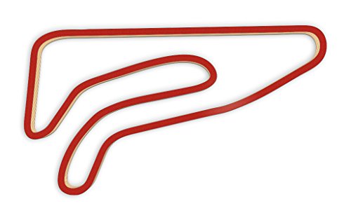 Racetrackart RTA-10038-RD-46 Rennstreckenkontur des Athen Circuit bei Megara-Rot, 46 cm Breite, Spurbreite 1,3 cm, Holz, 45 x 46 x 2.1 cm von Racetrackart