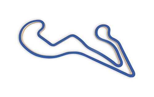 Racetrackart RTA-10040-BL-46 Rennstreckenkontur des Atlanta Motorsports Park Full Course-Blau, 46 cm Breite, Spurbreite 1,3 cm, Holz, 45 x 46 x 2.1 cm von Racetrackart
