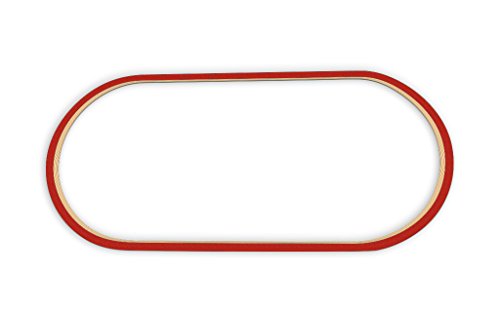 Racetrackart RTA-10061-RD-46 Rennstreckenkontur des Autodromo Hermanos Rodriguez Oval-Rot, 46 cm Breite, Spurbreite 1,3 cm, Holz, 45 x 46 x 2.1 cm von Racetrackart
