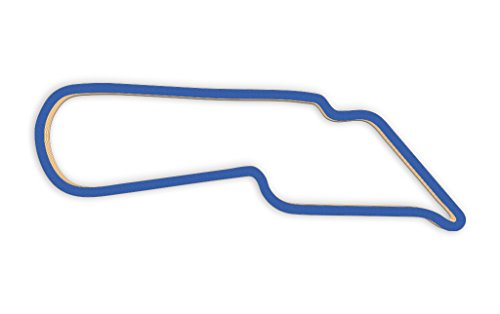 Racetrackart RTA-10065-BL-46 Rennstreckenkontur des Autodromo Juan y Oscar Galvez Layout 12-Blau, 46 cm Breite, Spurbreite 1,3 cm, Holz, 45 x 46 x 2.1 cm von Racetrackart