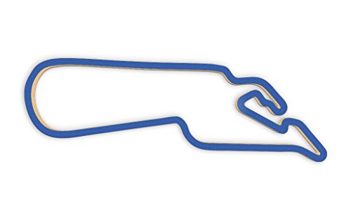 Racetrackart RTA-10066-BL-46 Rennstreckenkontur des Autodromo Juan y Oscar Galvez Layout 15-Blau, 46 cm Breite, Spurbreite 1,3 cm, Holz, 45 x 46 x 2.1 cm von Racetrackart