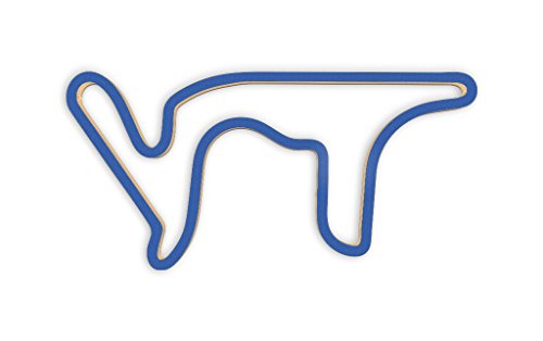 Racetrackart RTA-10072-BL-46 Rennstreckenkontur des Autodromo Termas de Rio Hondo-Blau, 46 cm Breite, Spurbreite 1,3 cm, Holz, 45 x 46 x 2.1 cm von Racetrackart