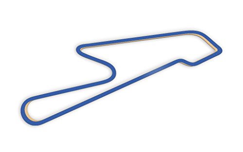 Racetrackart RTA-10087-BL-23 Rennstreckenkontur des Bedford Autodrome North Circuit-Blau, 23 cm Breite, Spurbreite 9mm, Holz, 23 x 23 x 0.9 cm von Racetrackart