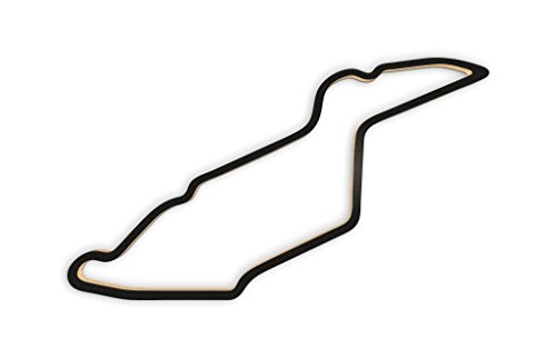 Racetrackart RTA-10089-BK-46 Rennstreckenkontur des Bedford Autodrome West Circuit-Schwarz, 46 cm Breite, Spurbreite 1,3 cm, Holz, 45 x 46 x 2.1 cm von Racetrackart