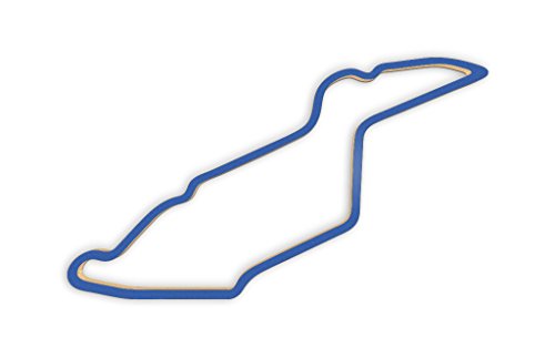 Racetrackart RTA-10089-BL-46 Rennstreckenkontur des Bedford Autodrome West Circuit-Blau, 46 cm Breite, Spurbreite 1,3 cm, Holz, 45 x 46 x 2.1 cm von Racetrackart