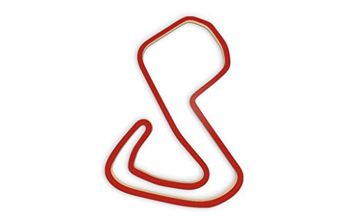 Racetrackart RTA-10106-RD-46 Rennstreckenkontur des Brands Hatch GP Circuit-Rot, 46 cm Breite, Spurbreite 1,3 cm, Holz, 45 x 46 x 2.1 cm von Racetrackart