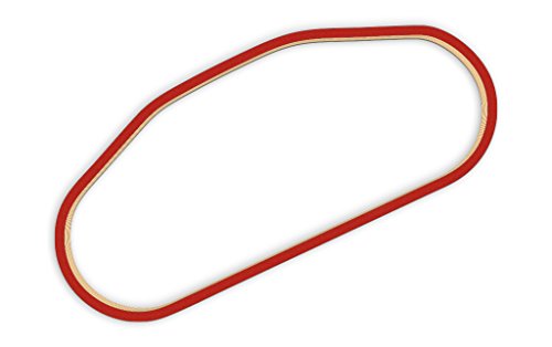 Racetrackart RTA-10126-RD-23 Rennstreckenkontur des Calder Park Raceway Thunderdome Oval-Rot, 23 cm Breite, Spurbreite 9mm, Holz, 23 x 23 x 0.9 cm von Racetrackart